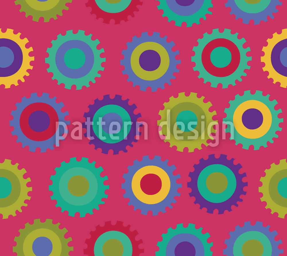 Papier peint design Colorful Gear
