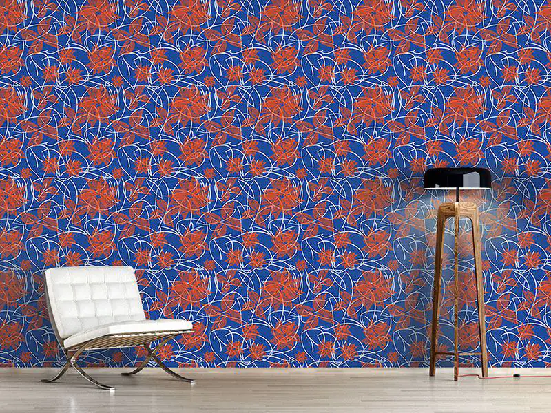Wall Mural Pattern Wallpaper Autumnal flower