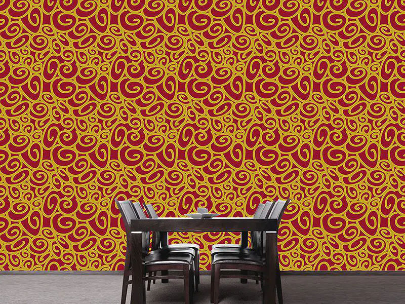 Wall Mural Pattern Wallpaper Beginning And End Red