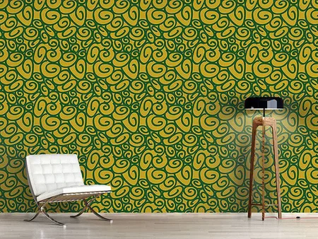 Wall Mural Pattern Wallpaper Beginning And End Green
