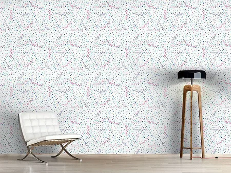 Wall Mural Pattern Wallpaper Confetti White