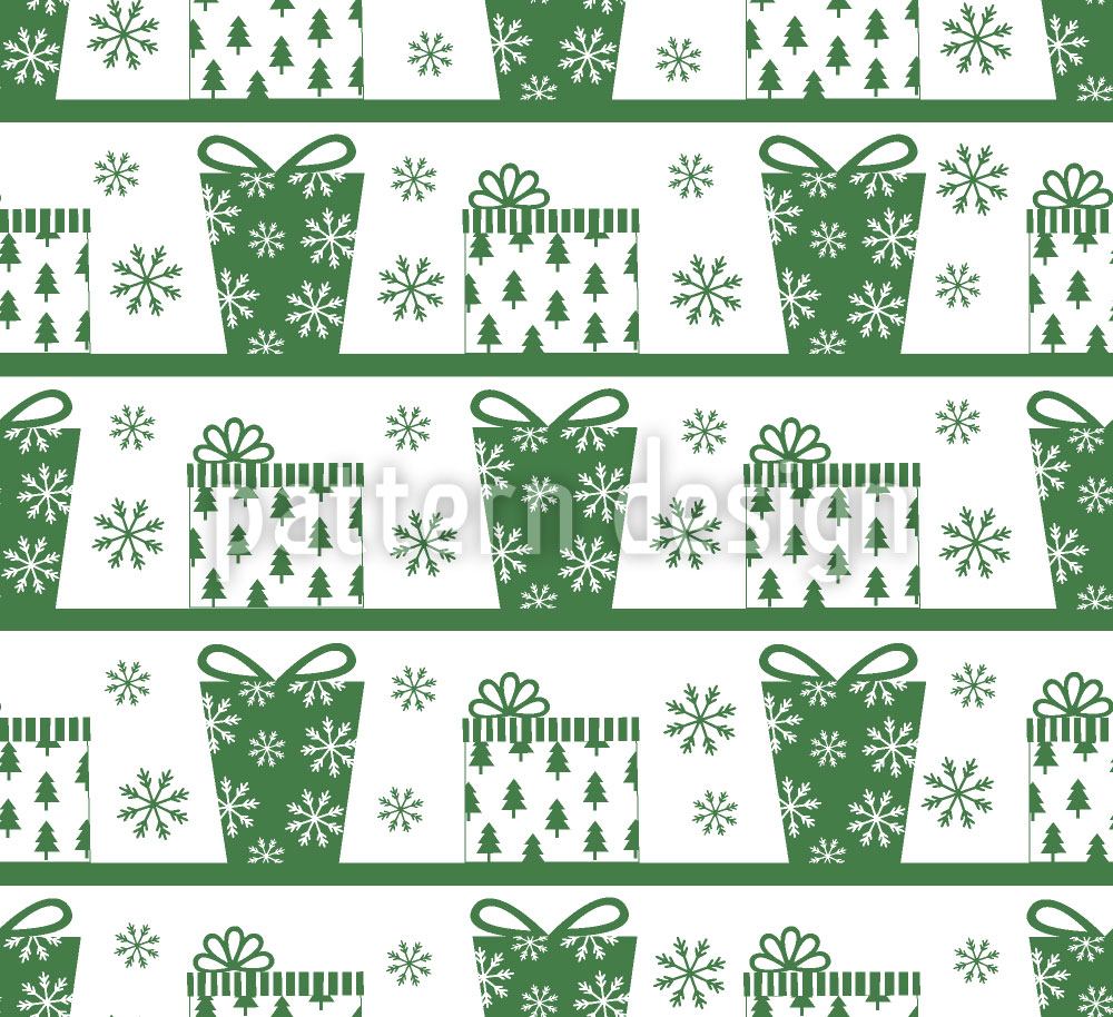 Wall Mural Pattern Wallpaper Parcel Delivery Green