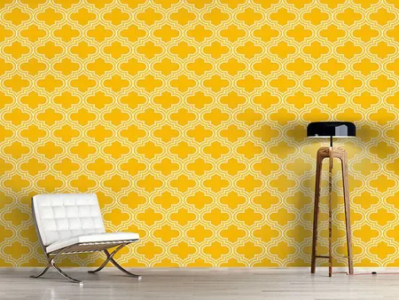 Wall Mural Pattern Wallpaper Retro Morocco Yellow