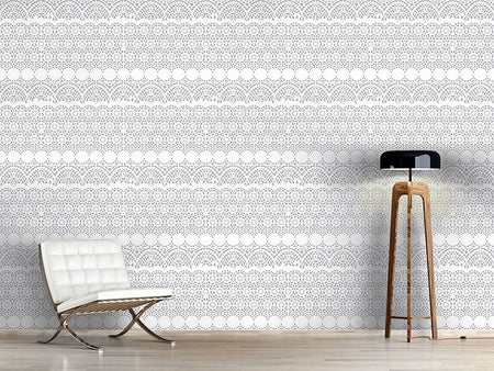 Wall Mural Pattern Wallpaper Alhambra White