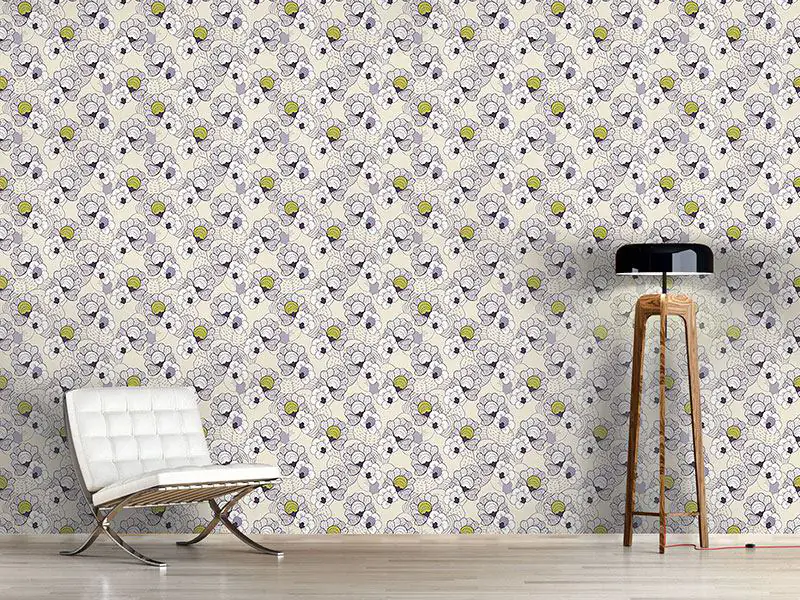 Wall Mural Pattern Wallpaper Magic Flower Forest