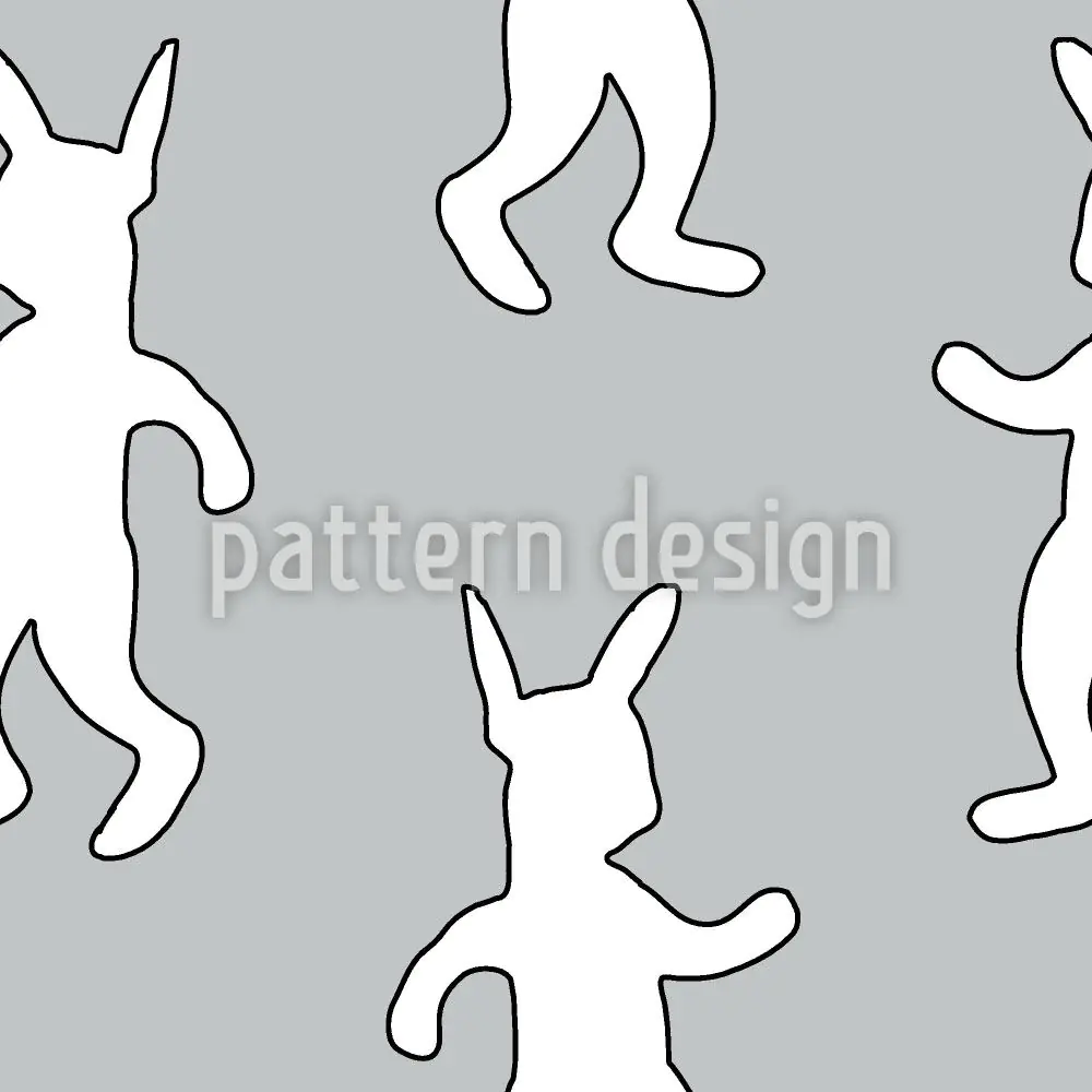 Wall Mural Pattern Wallpaper Rabbit Dance Softrock