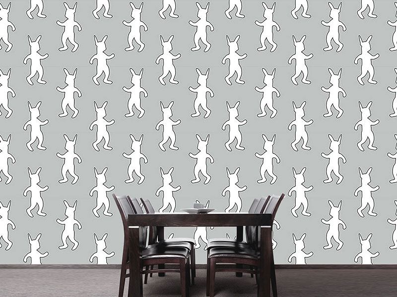 Wall Mural Pattern Wallpaper Rabbit Dance Softrock