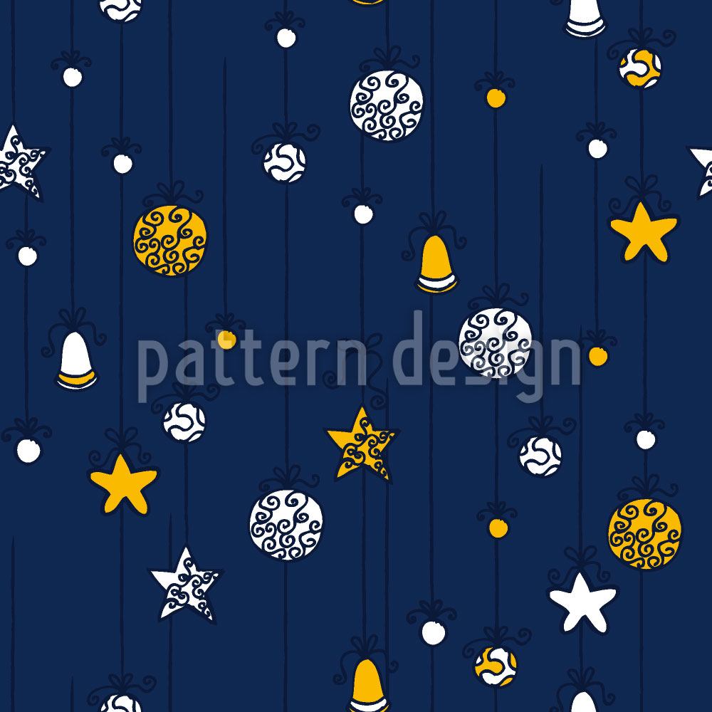 Papier peint design Christmas Decorations Blue