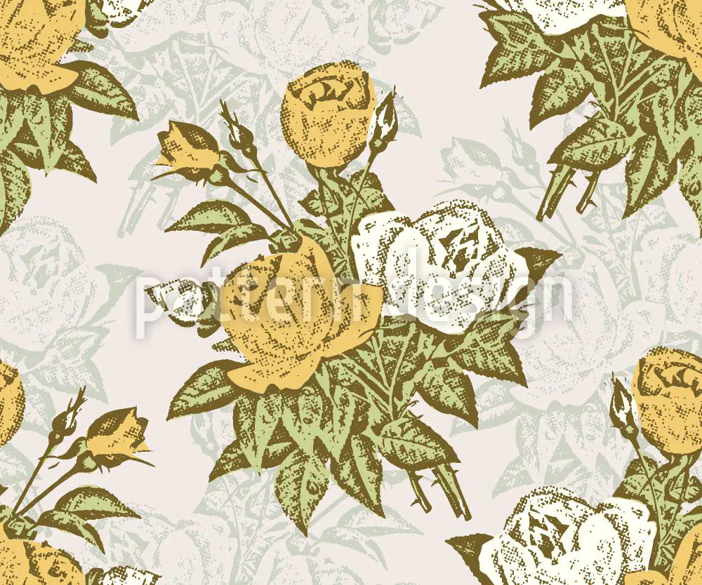 Wall Mural Pattern Wallpaper Rose Cavalier