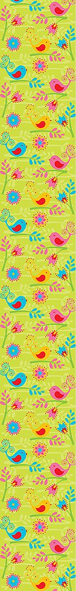 Wall Mural Pattern Wallpaper Colorful Birdsong