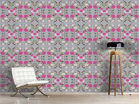 Wall Mural Pattern Wallpaper Snow-White And Rose-Red