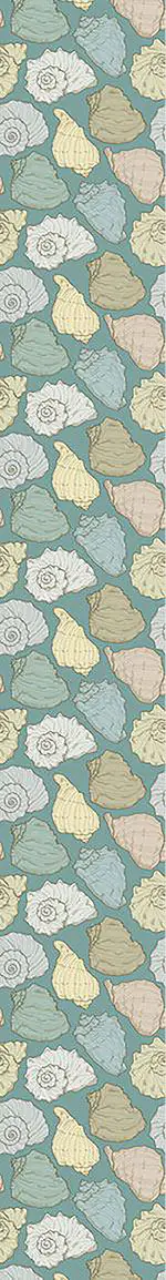 Papier peint design Handdrawn Seashells
