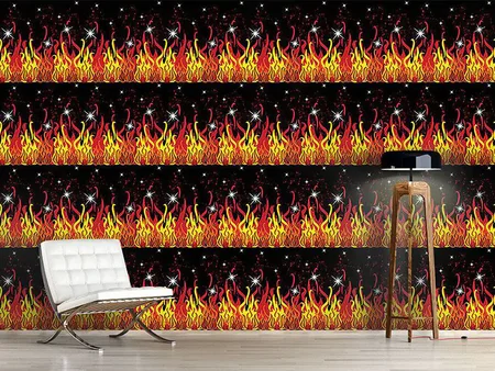 Wall Mural Pattern Wallpaper On Fire
