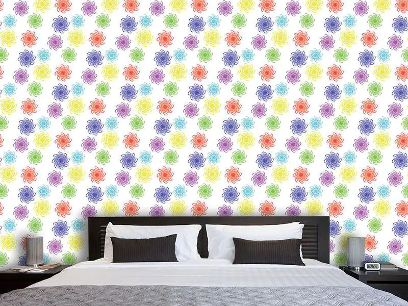 Wall Mural Pattern Wallpaper Colorful Floral