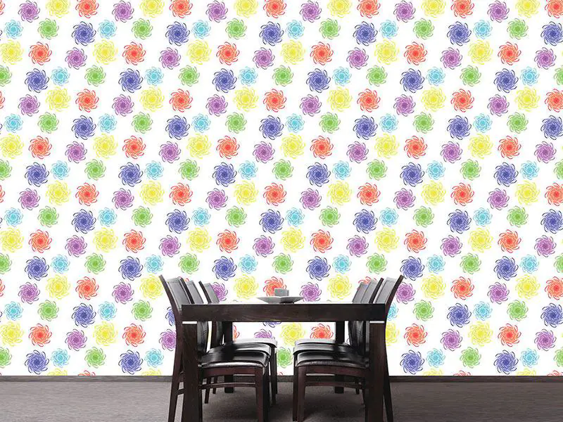 Wall Mural Pattern Wallpaper Colorful Floral