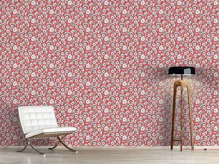 Wall Mural Pattern Wallpaper Red White Red
