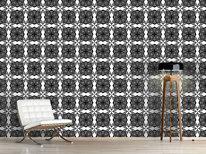 Wall Mural Pattern Wallpaper Black White