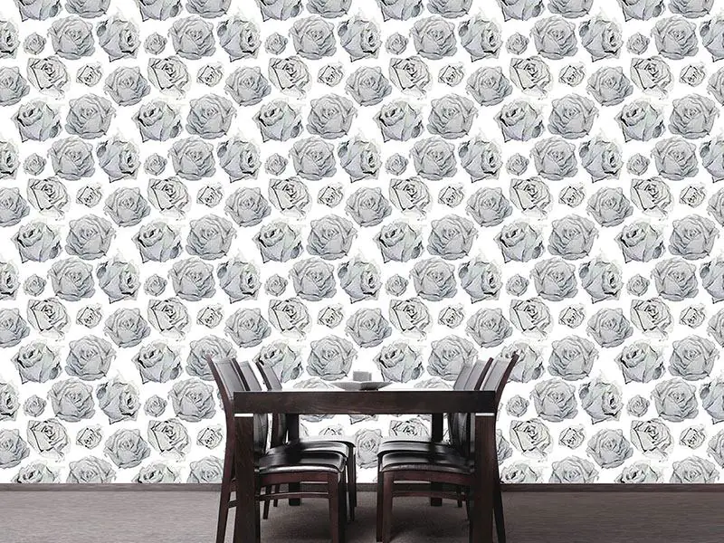 Wall Mural Pattern Wallpaper Rosa Graphia