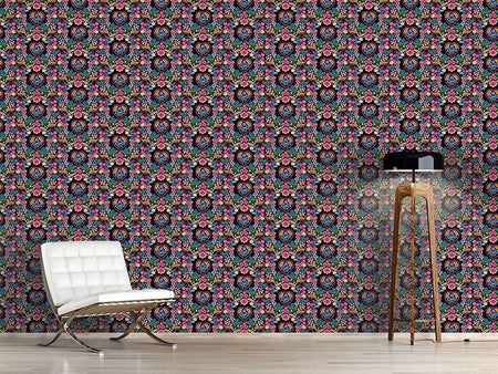 Wall Mural Pattern Wallpaper Floral Glory Pink