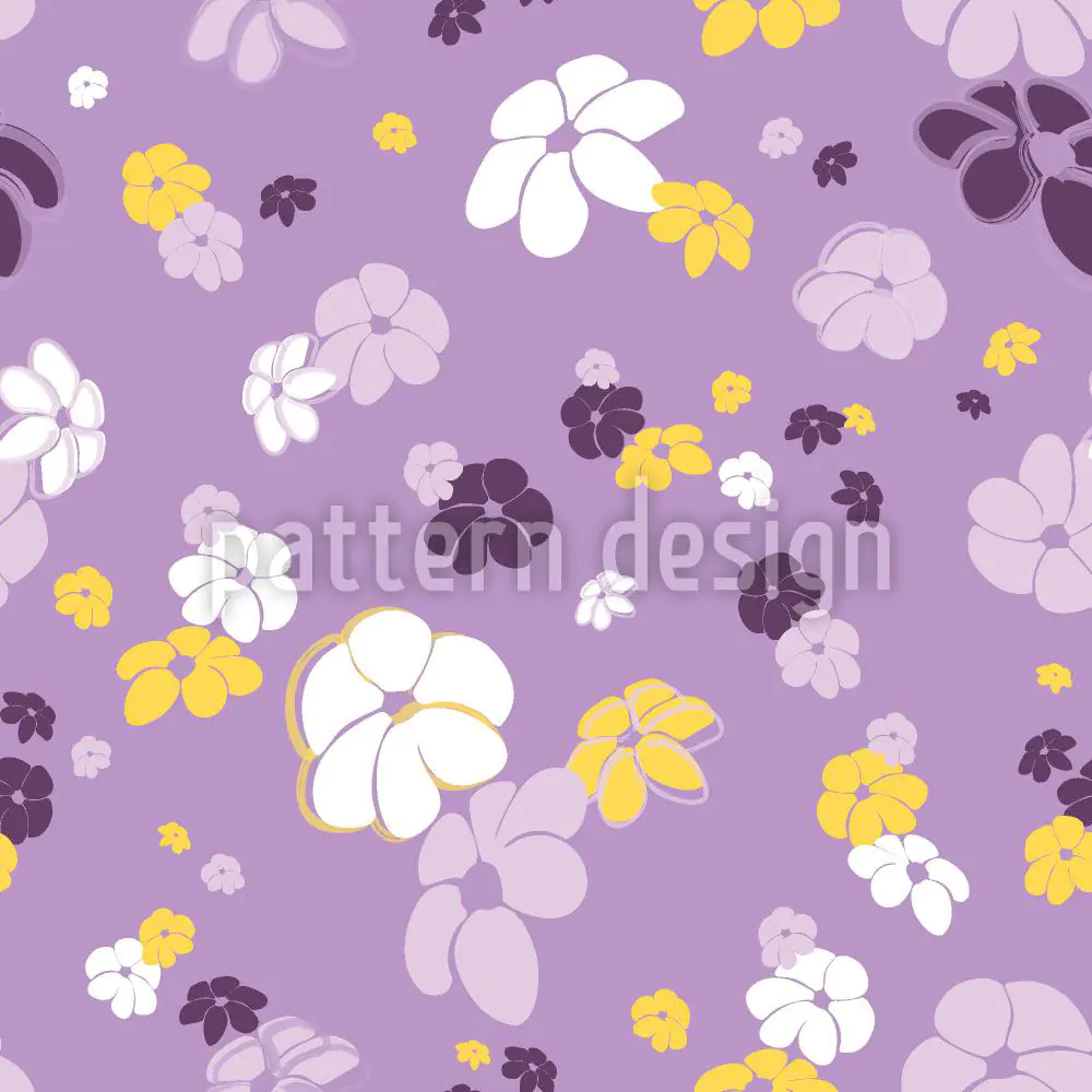 Papier peint design Lilac Flower Rain