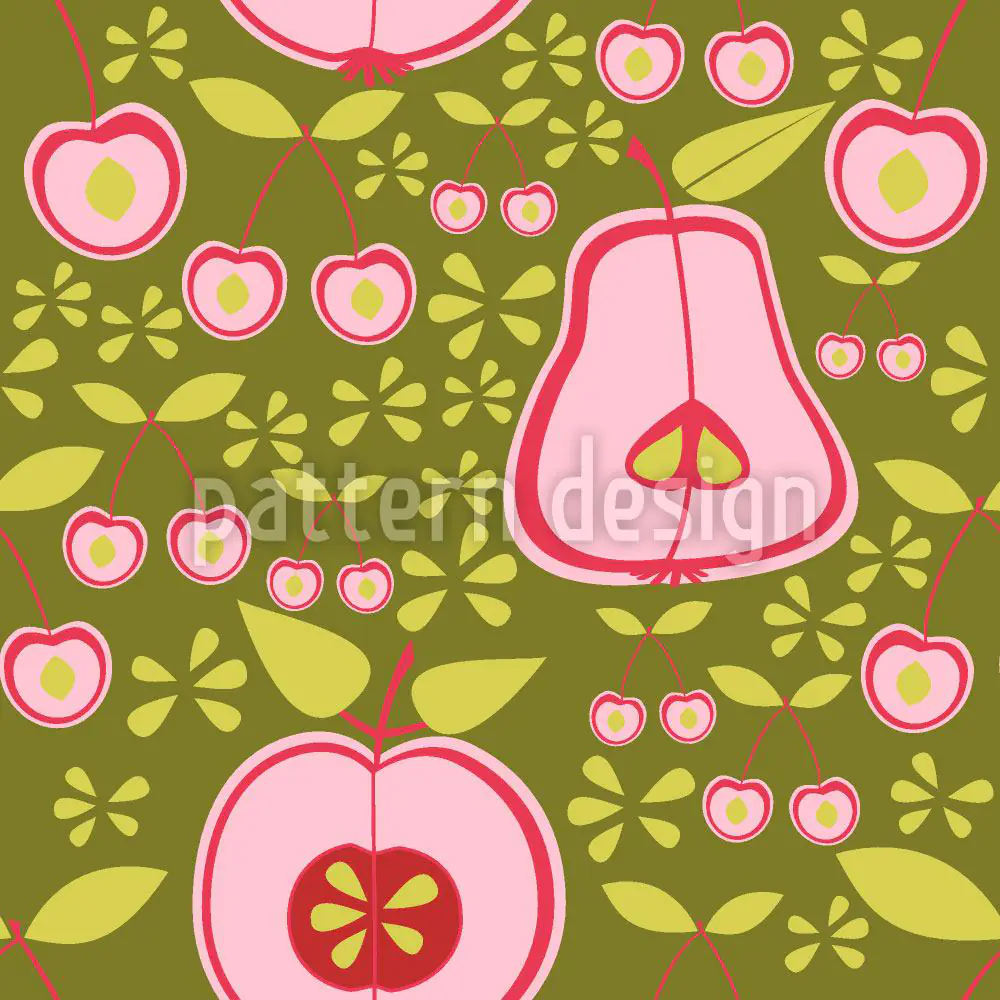 Papier peint design Fruit Garden Pink
