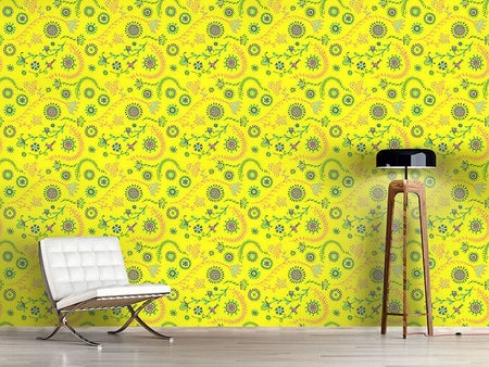 Wall Mural Pattern Wallpaper Yellow Mellow