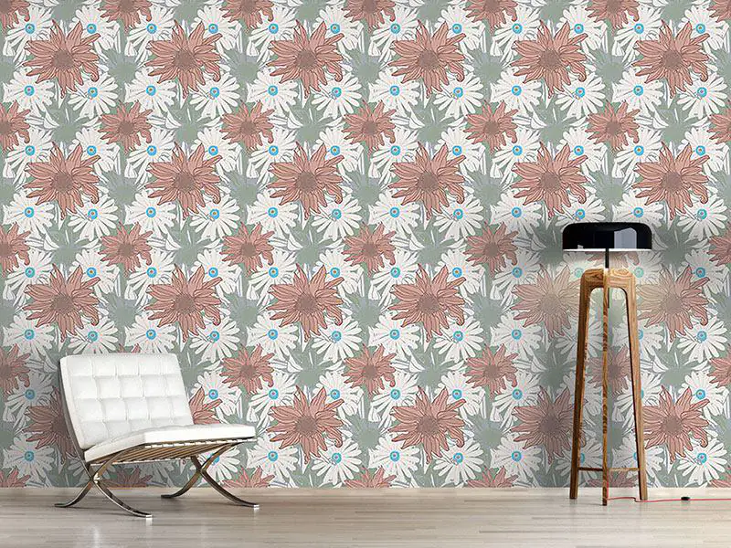 Wall Mural Pattern Wallpaper Expedition Echinacea