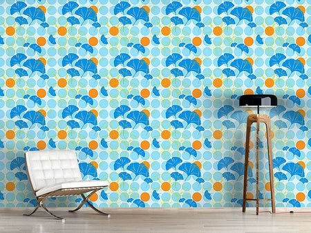 Wall Mural Pattern Wallpaper Ginkgo Dot