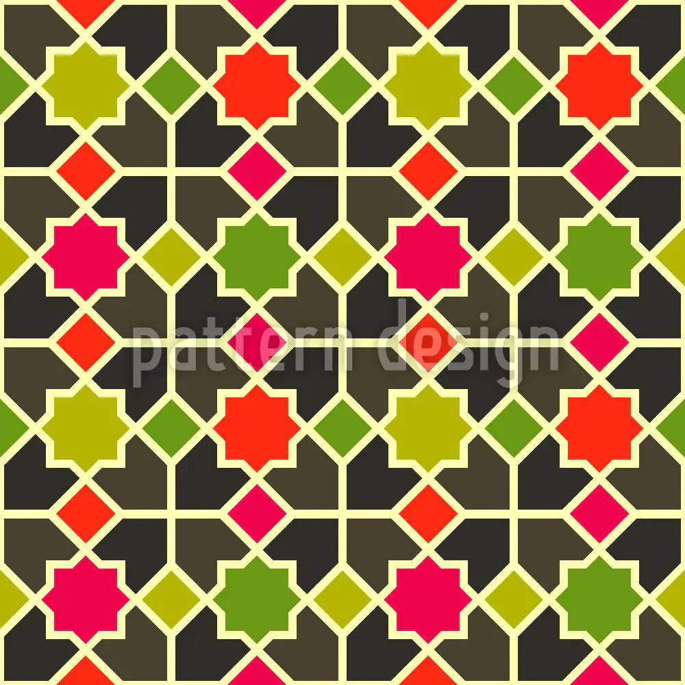 Designmuster Tapete Marokko Color