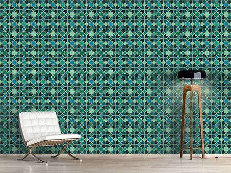 Wall Mural Pattern Wallpaper Morocco Teal