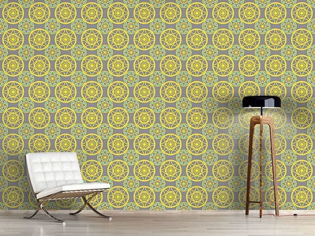 Wall Mural Pattern Wallpaper Sun Wheels