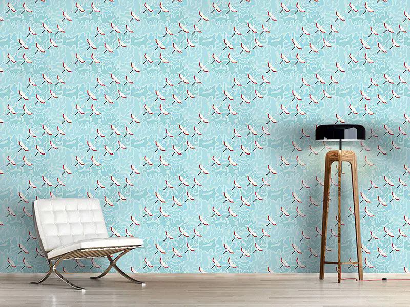 Wall Mural Pattern Wallpaper Flamingo Road