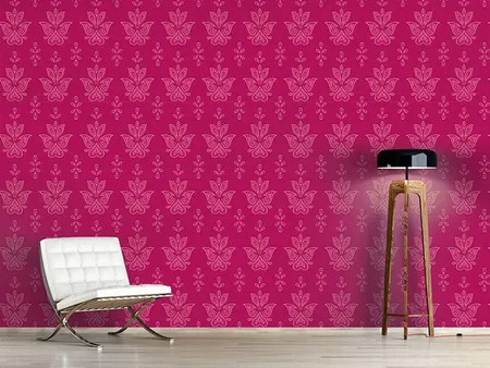 Wall Mural Pattern Wallpaper Jaipur Pink