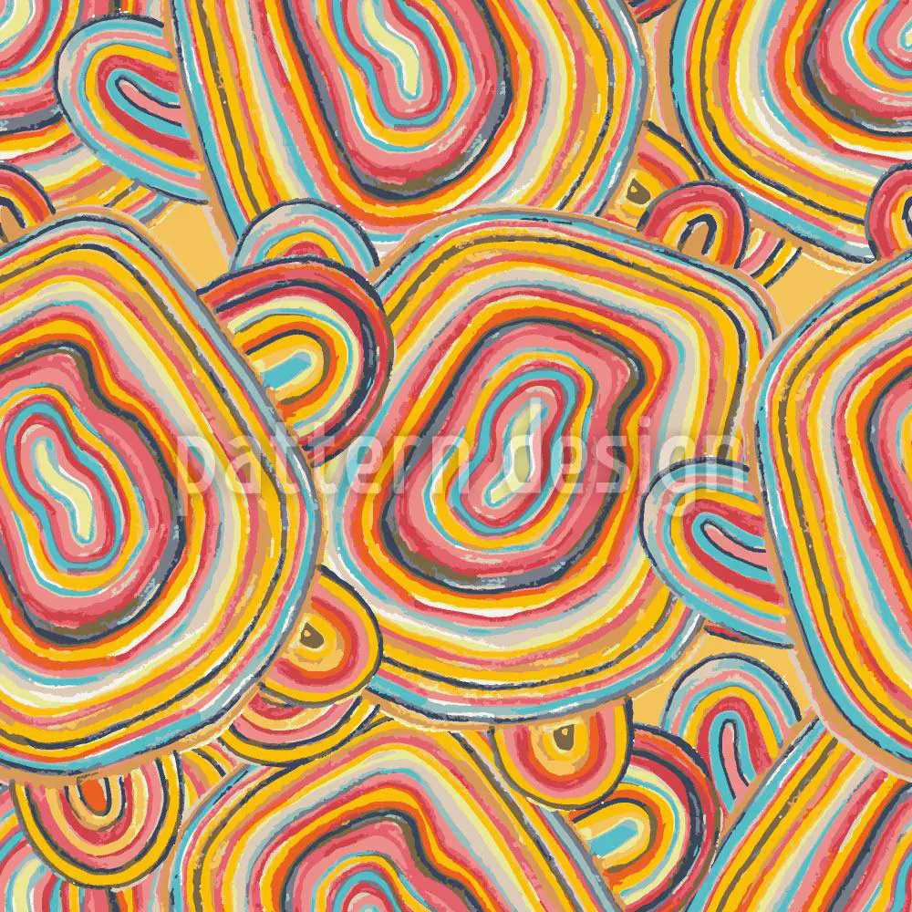 Carta da parati Multicolored Entwined Lines