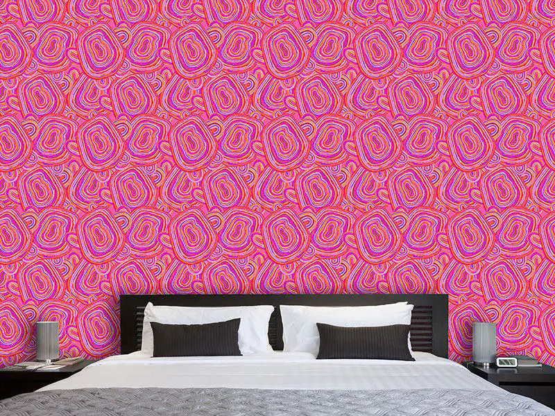 Wall Mural Pattern Wallpaper Pink Agate