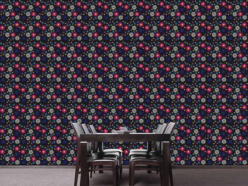 Wall Mural Pattern Wallpaper Sweet Daisy