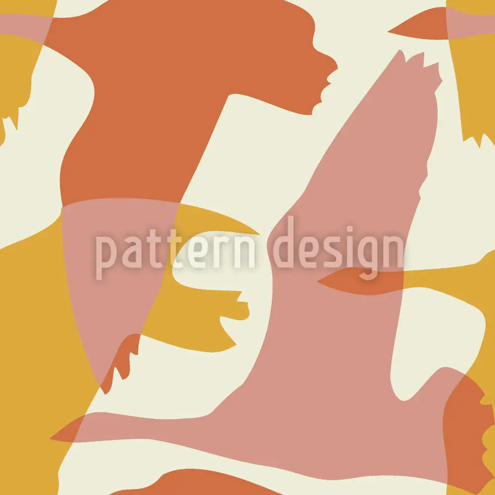 Wall Mural Pattern Wallpaper Flying Goose In The Sun