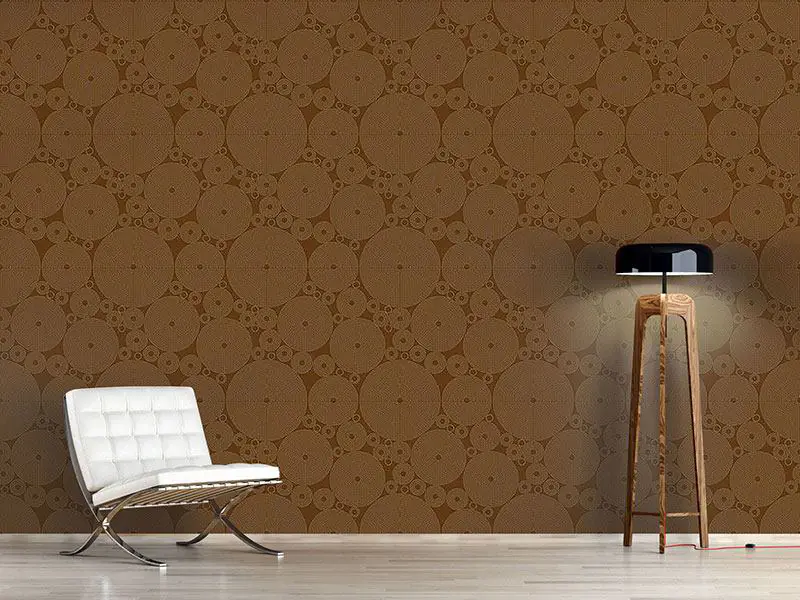 Wall Mural Pattern Wallpaper Outlined Circles
