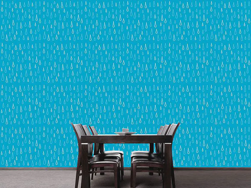 Wall Mural Pattern Wallpaper Blue Drops