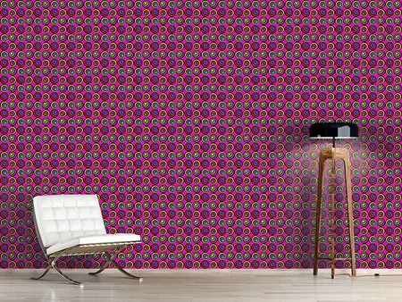 Wall Mural Pattern Wallpaper Psychedelic Pink