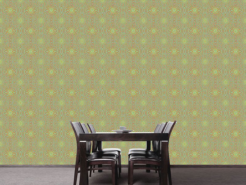 Wall Mural Pattern Wallpaper Ethno Z Green
