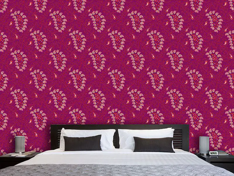 Wall Mural Pattern Wallpaper Exotic Tendrillars Purple
