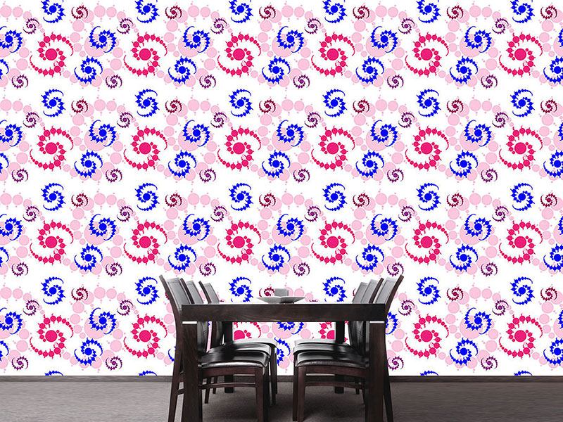 Wall Mural Pattern Wallpaper Circle Formation In Two Directions