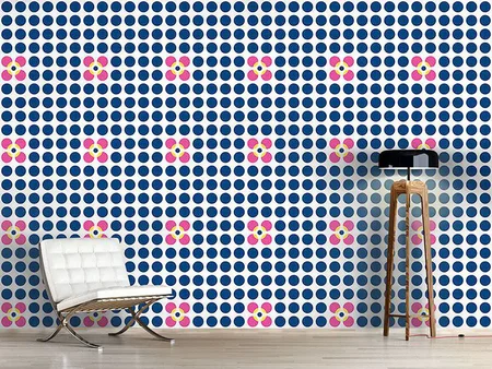 Wall Mural Pattern Wallpaper Floral Dots