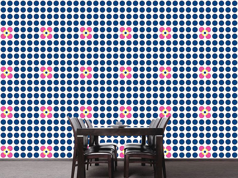 Wall Mural Pattern Wallpaper Floral Dots