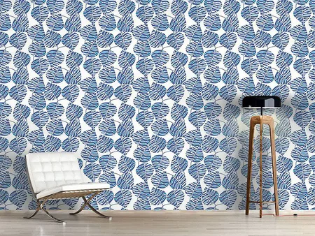 Wall Mural Pattern Wallpaper Waves Of The Leaves