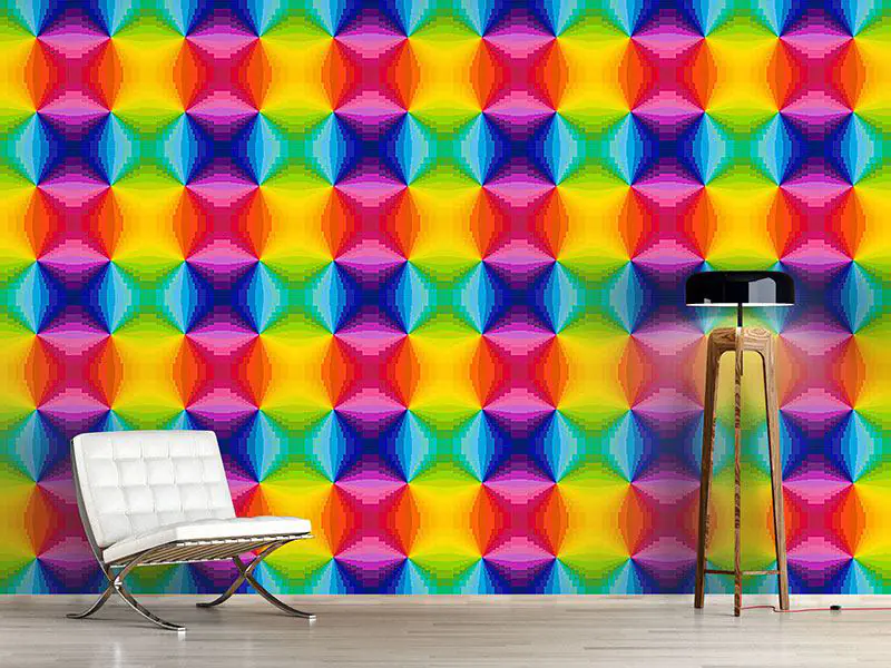Wall Mural Pattern Wallpaper Abstract Rainbow