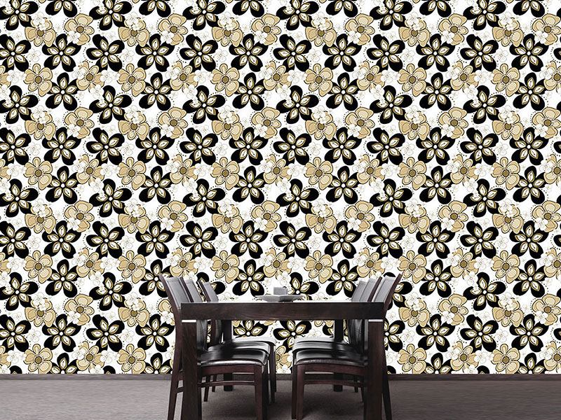 Wall Mural Pattern Wallpaper Blossom Party