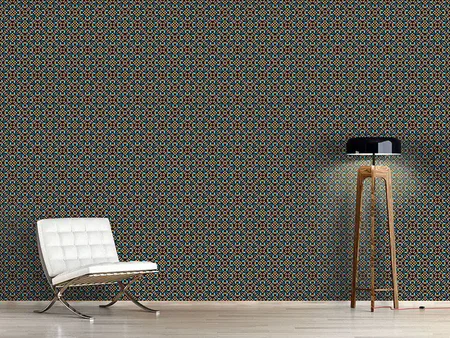 Wall Mural Pattern Wallpaper Orange And Blue