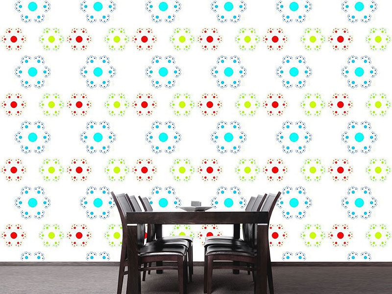 Wall Mural Pattern Wallpaper Hexagonal Dotflower